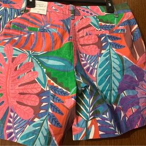 Talbots Tropical Print Shorts in Pink and Blue